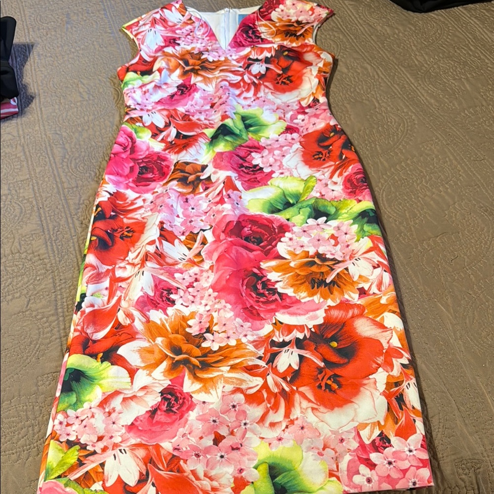 CeCe Floral Sleeveless Dress